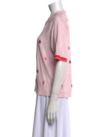 Kule Printed Short Sleeve Button-Up Top