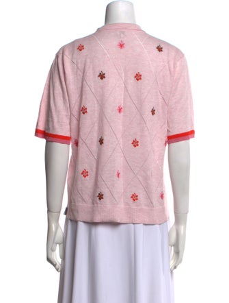 Kule Printed Short Sleeve Button-Up Top