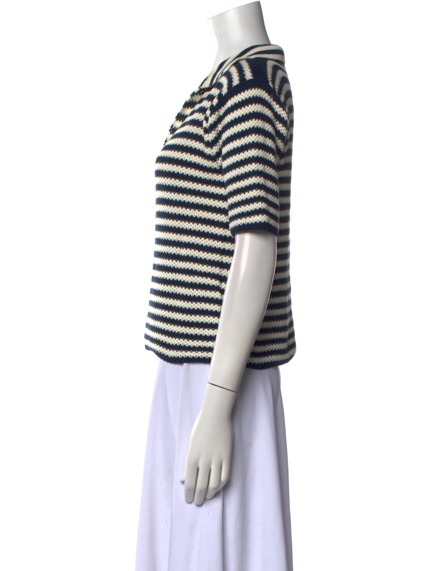 Kule Striped V-Neck Sweater