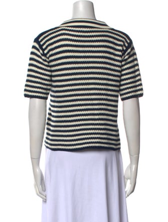 Kule Striped V-Neck Sweater