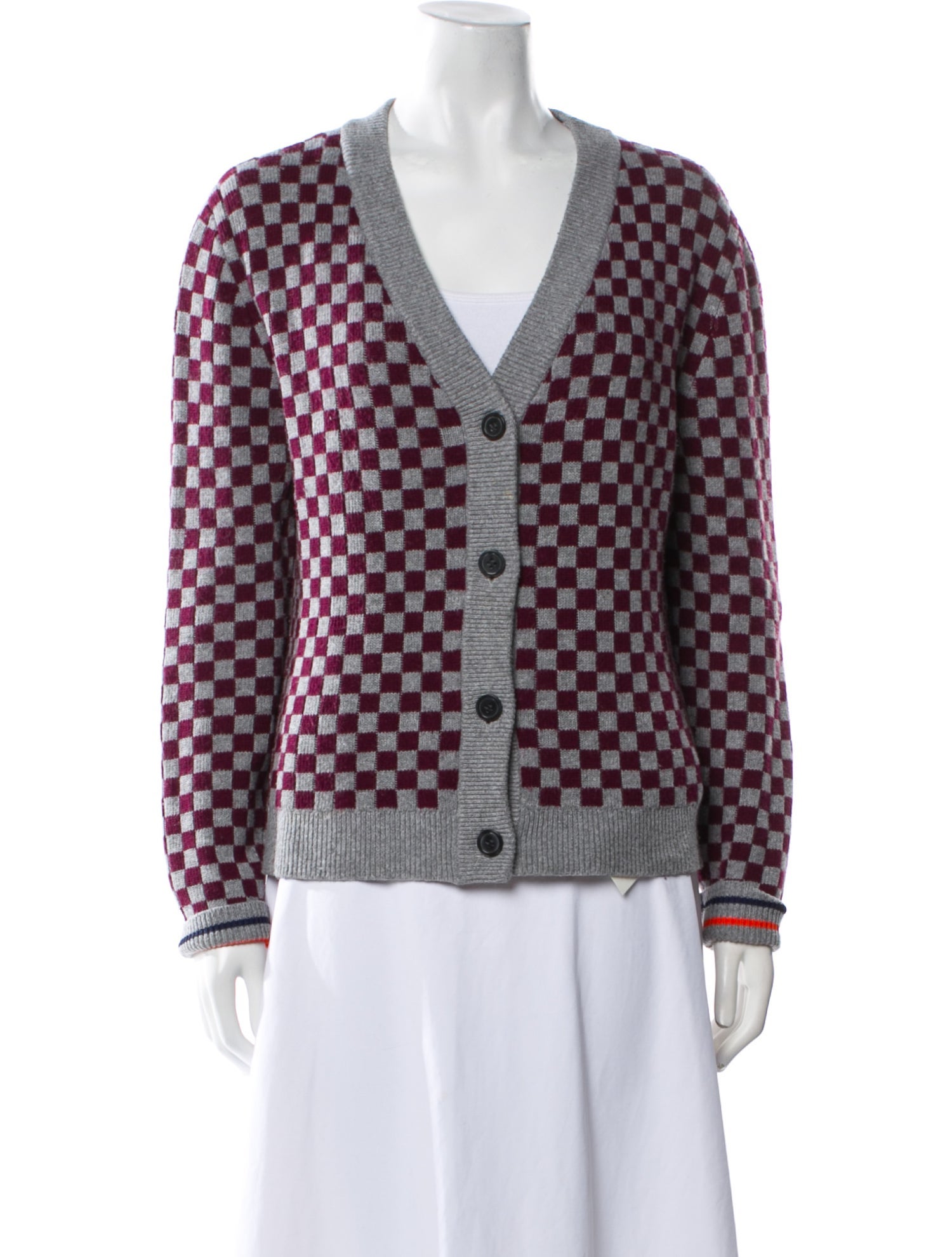 Kule Printed V-Neck Sweater