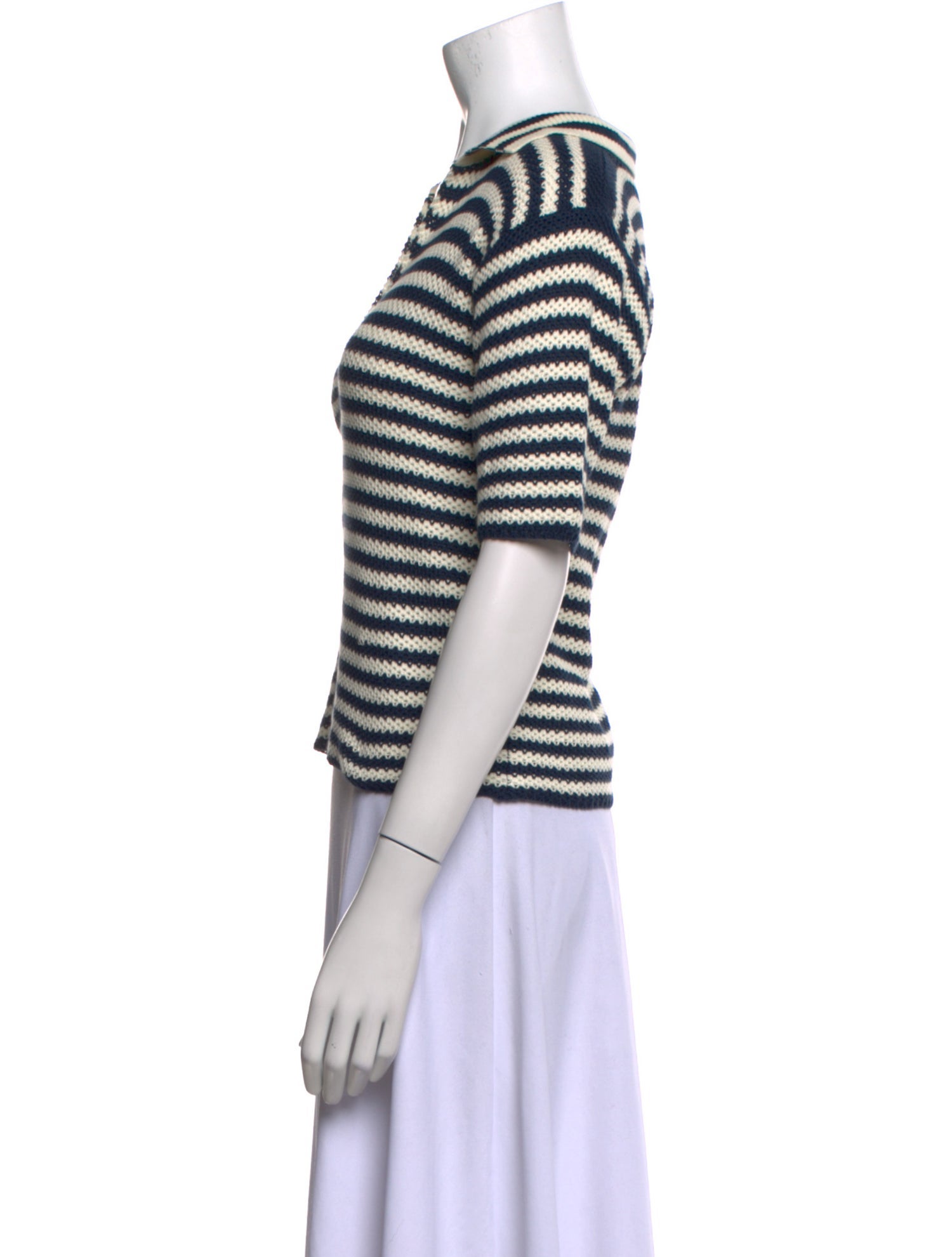 Kule Striped V-Neck Sweater