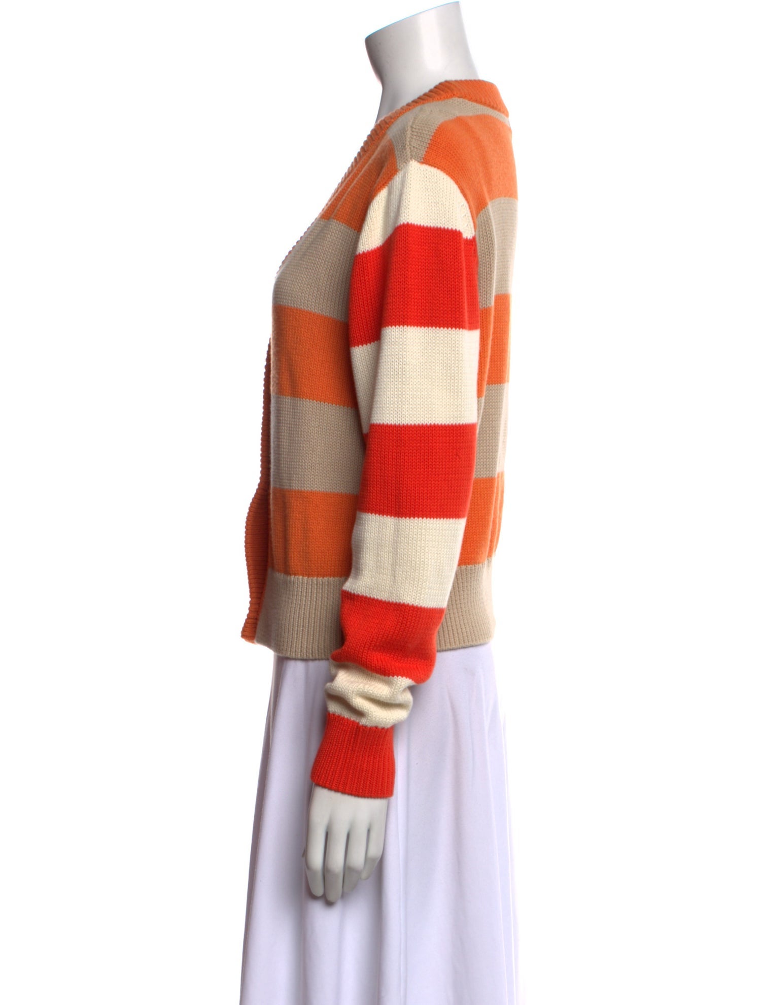 Kule Striped V-Neck Sweater