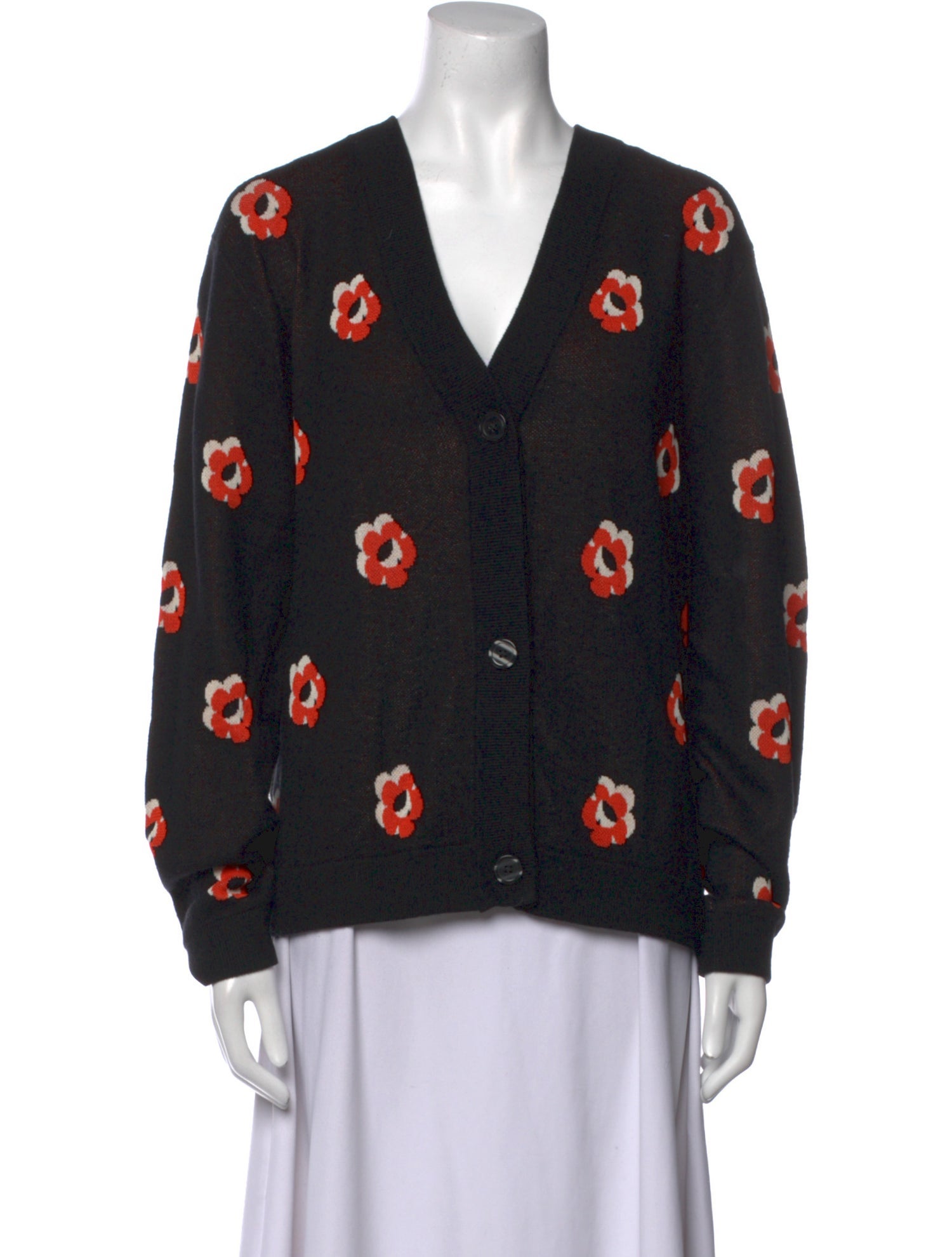 Kule Printed V-Neck Sweater