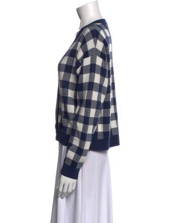 Kule Plaid Print V-Neck Sweater