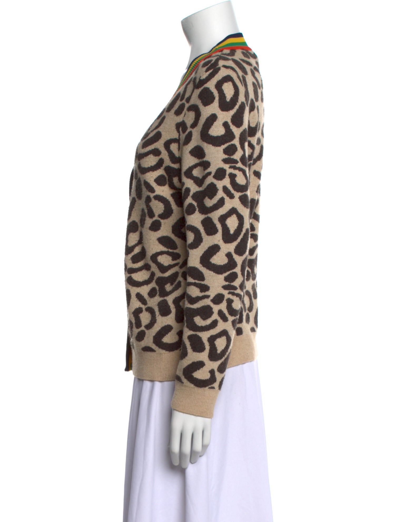 Kule Animal Print V-Neck Sweater