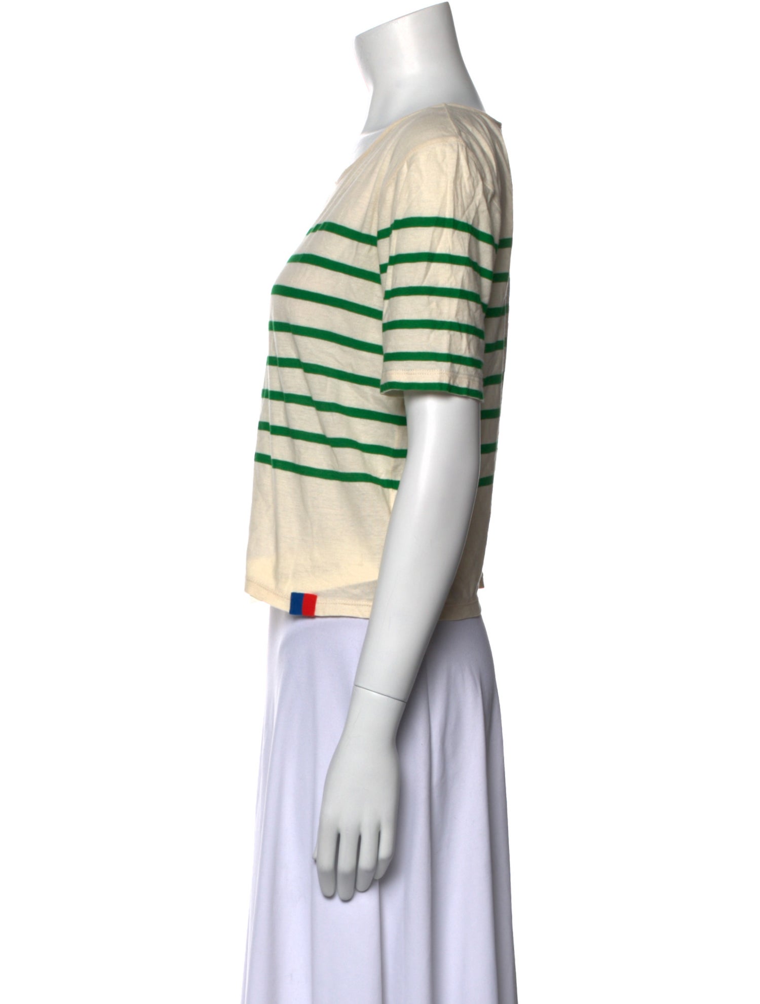 Kule Striped Scoop Neck Crop Top