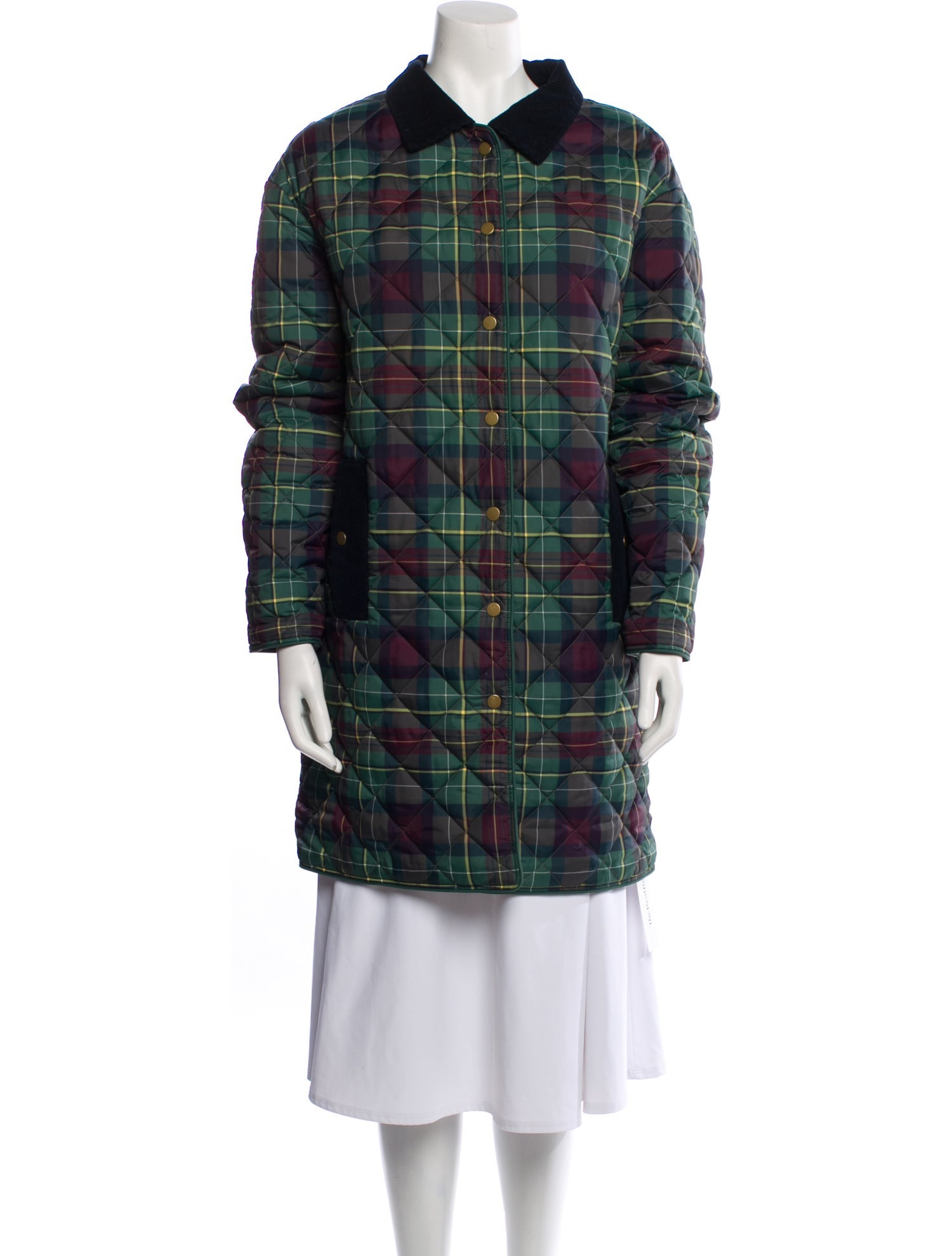 Kule Plaid Print Peacoat