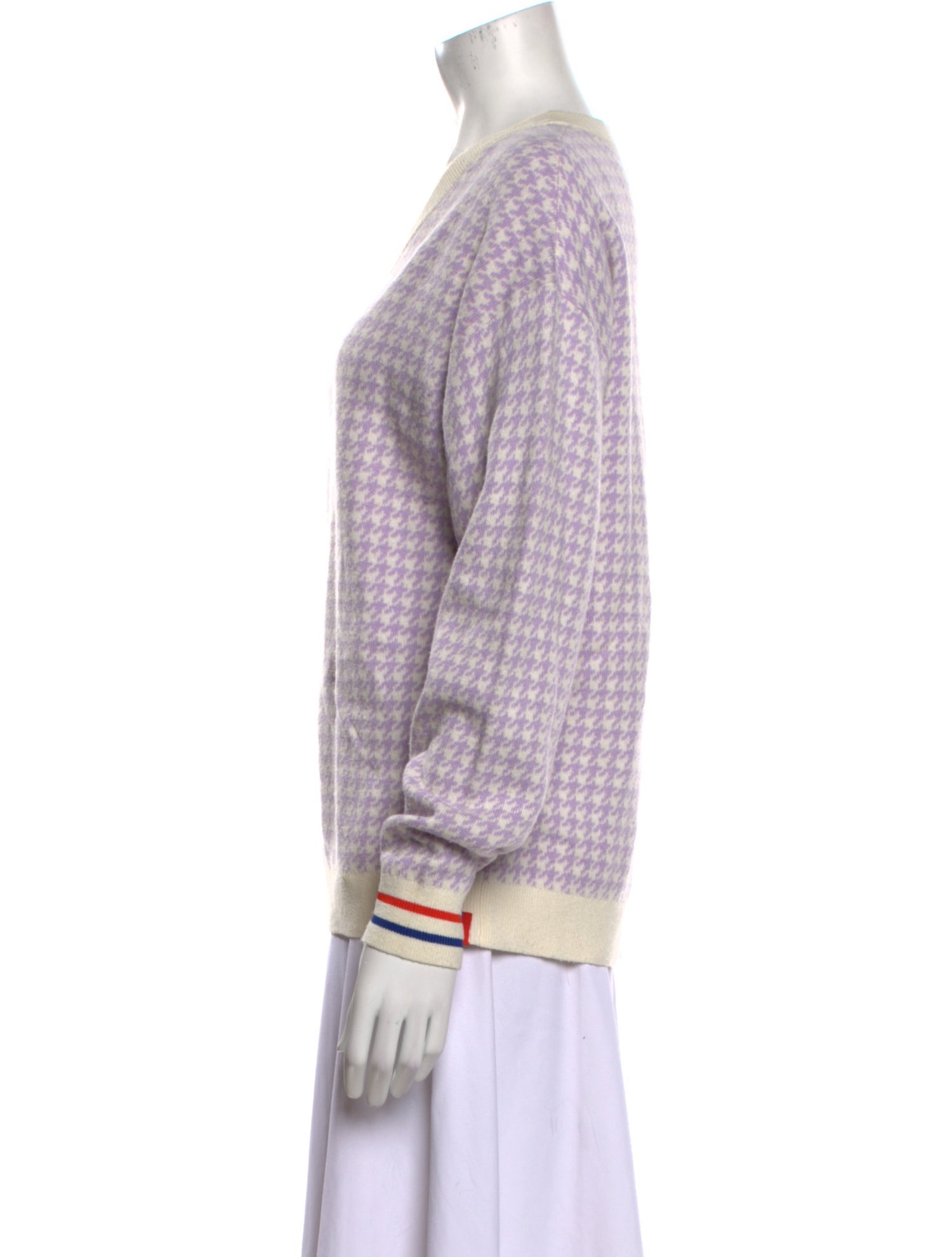 Kule Printed V-Neck Sweater