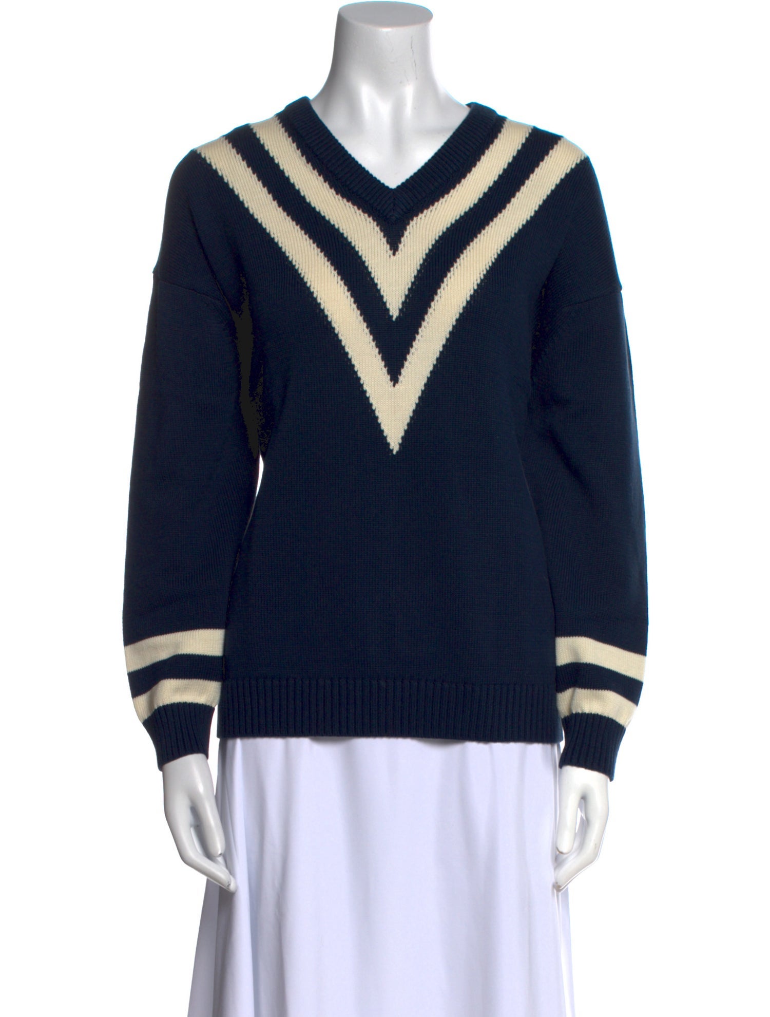 Kule Striped V-Neck Sweatshirt w/ Tags