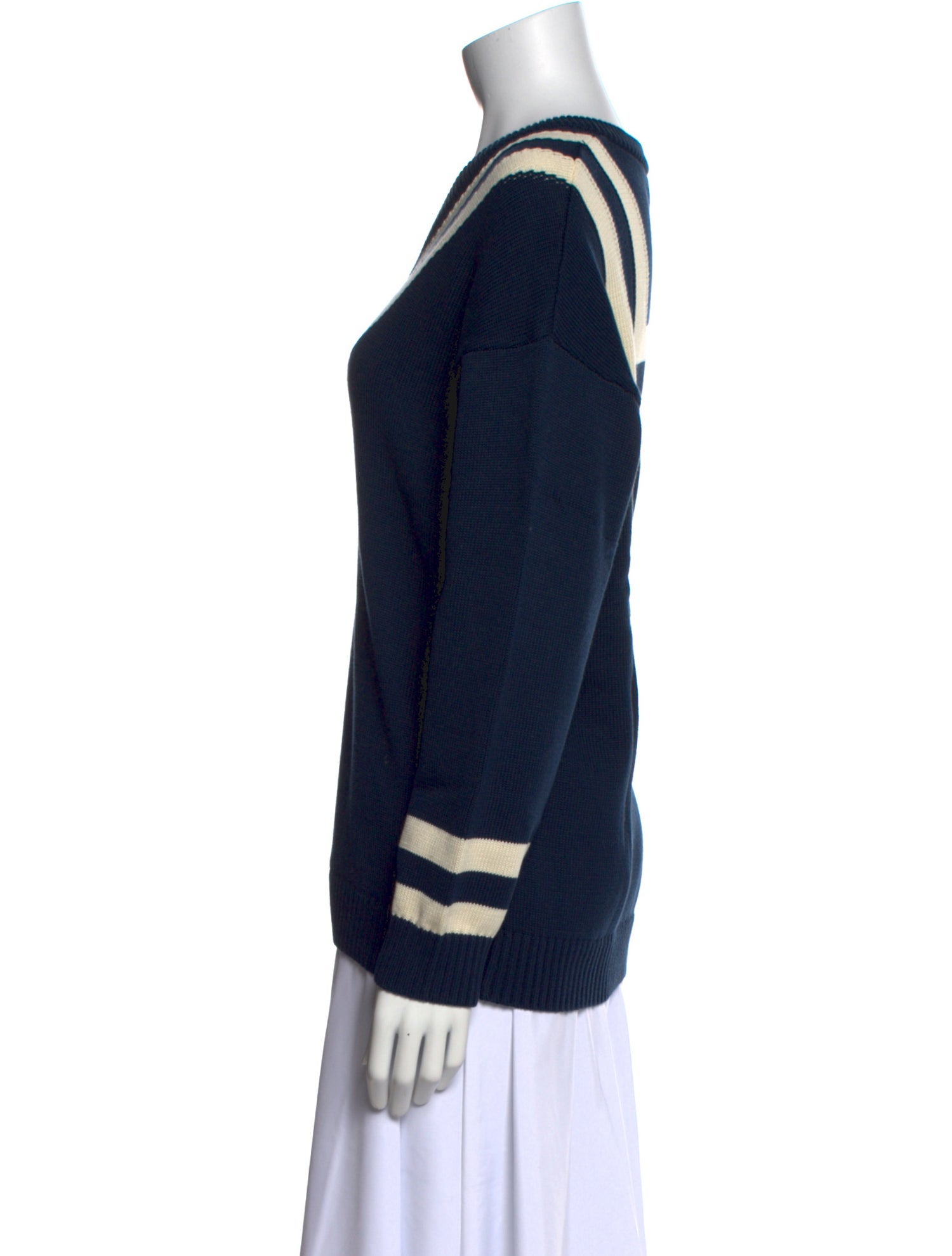 Kule Striped V-Neck Sweatshirt w/ Tags