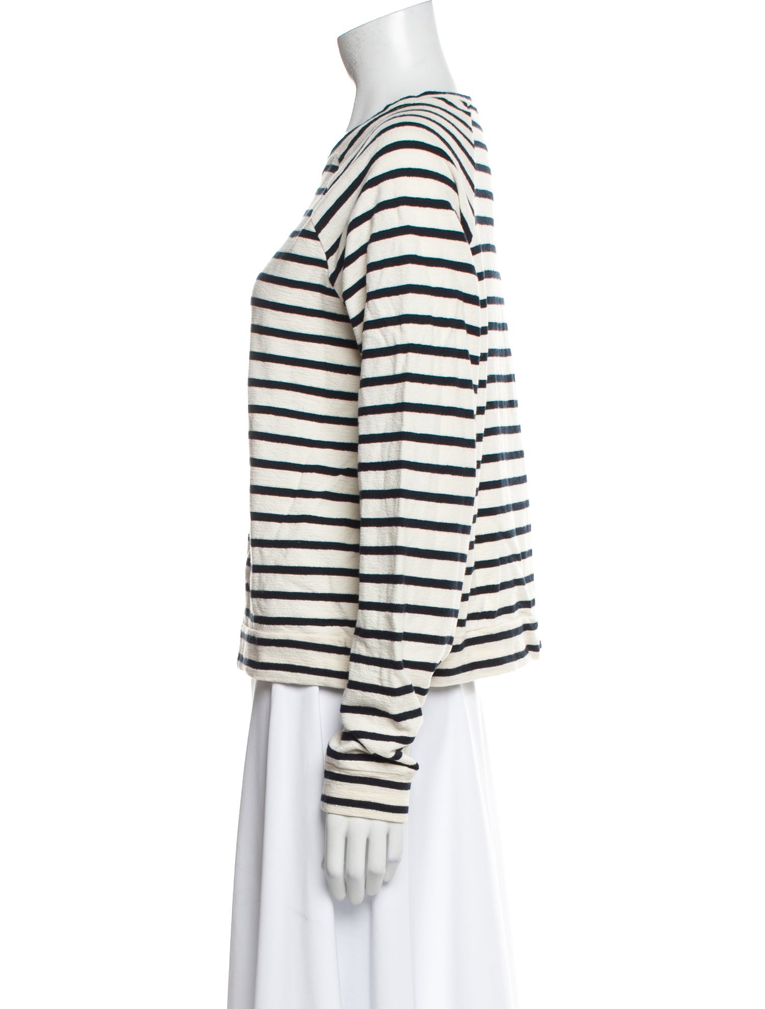 Kule Striped Crew Neck Sweatshirt