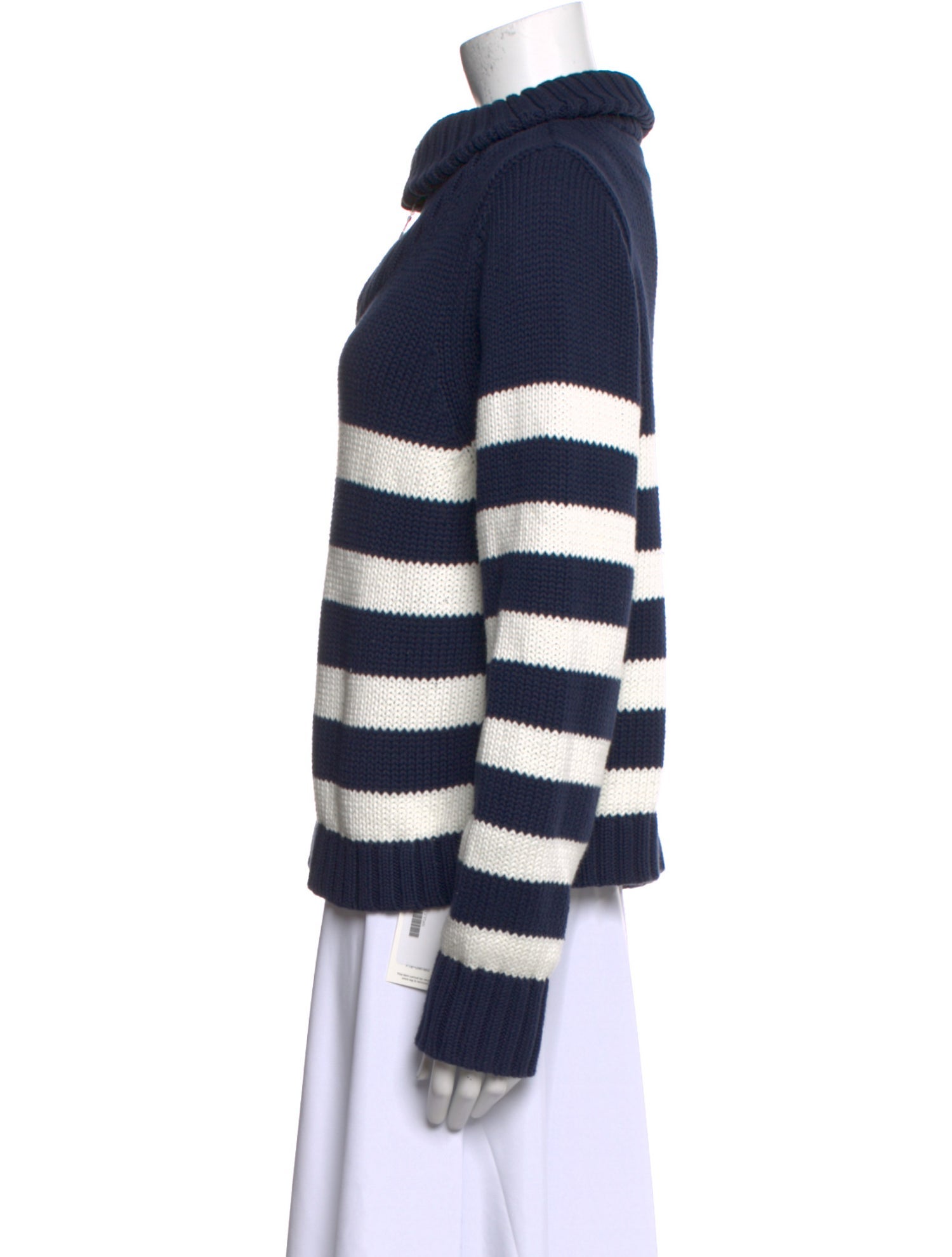 Kule Striped Mock Neck Sweater