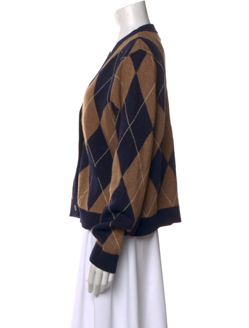 Kule Plaid Print V-Neck Sweater