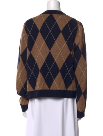 Kule Plaid Print V-Neck Sweater
