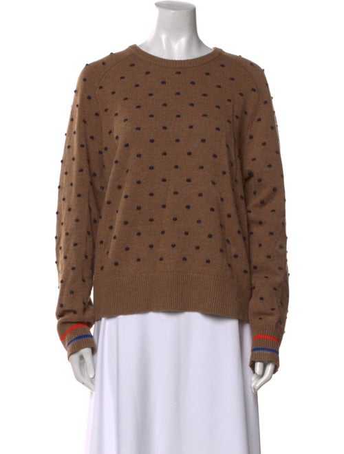 Kule Polka Dot Print Crew Neck Sweater