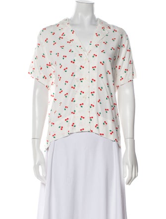 Kule Printed V-Neck Polo