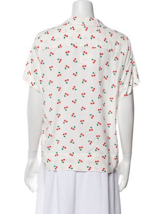 Kule Printed V-Neck Polo