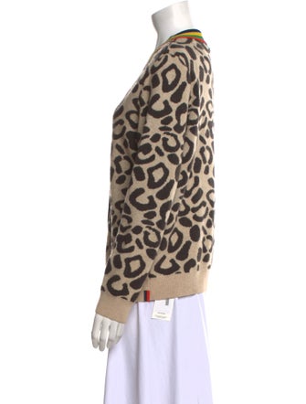 Kule Animal Print V-Neck Sweater