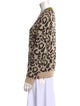 Kule Animal Print V-Neck Sweater