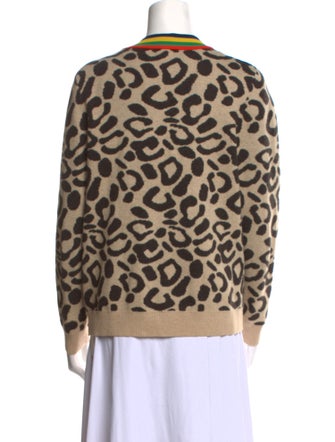 Kule Animal Print V-Neck Sweater