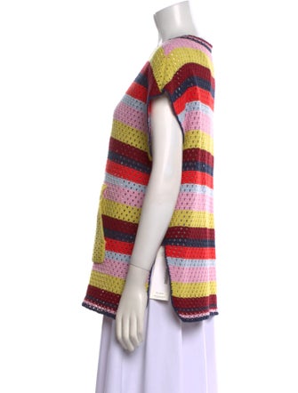 Kule Crochet Striped Sweater