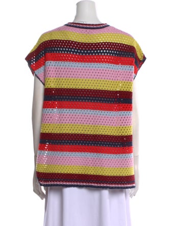 Kule Crochet Striped Sweater