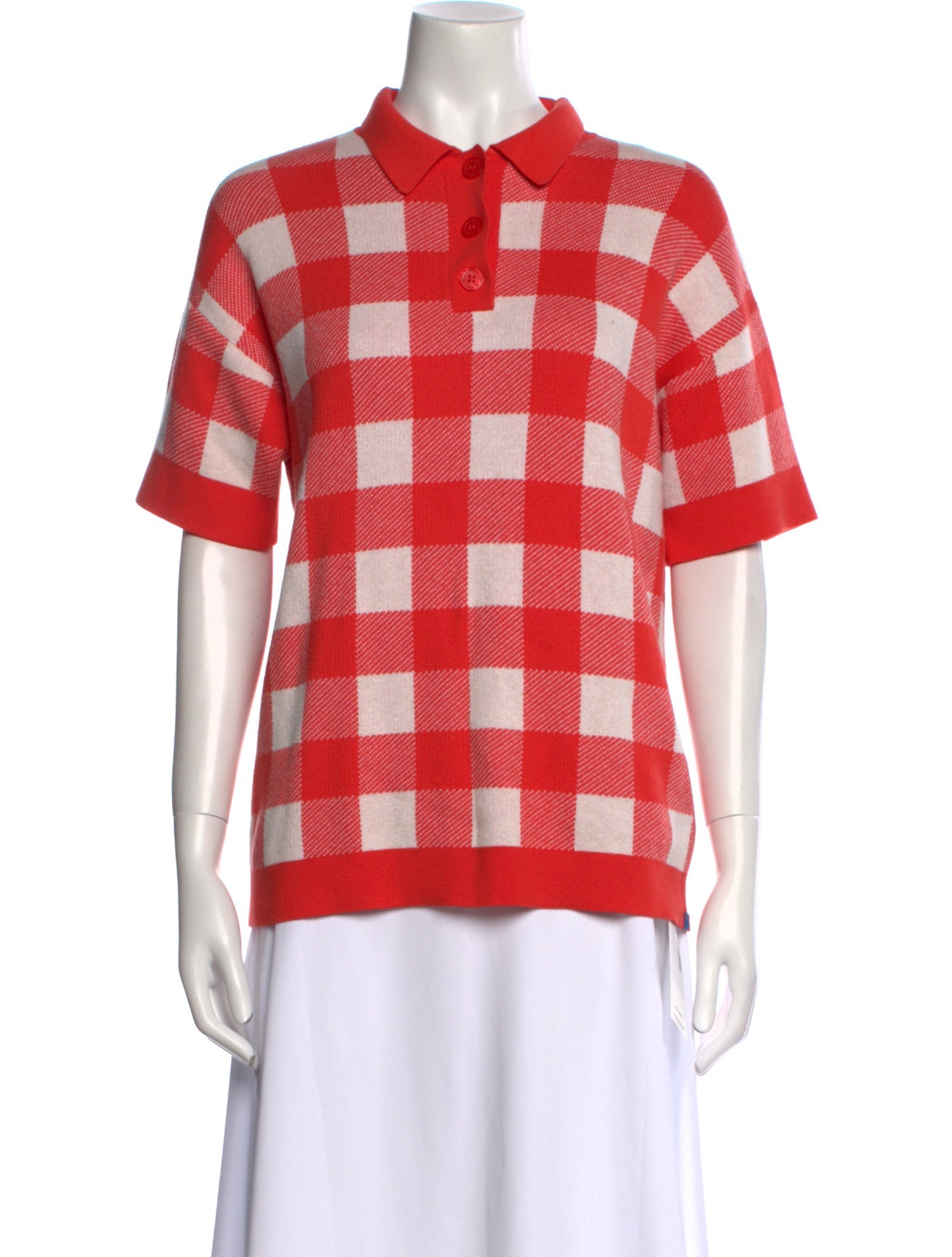 Kule Plaid Print Crew Neck Sweater