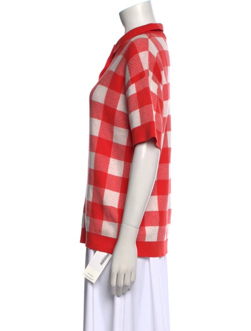 Kule Plaid Print Crew Neck Sweater