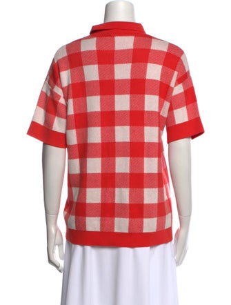 Kule Plaid Print Crew Neck Sweater