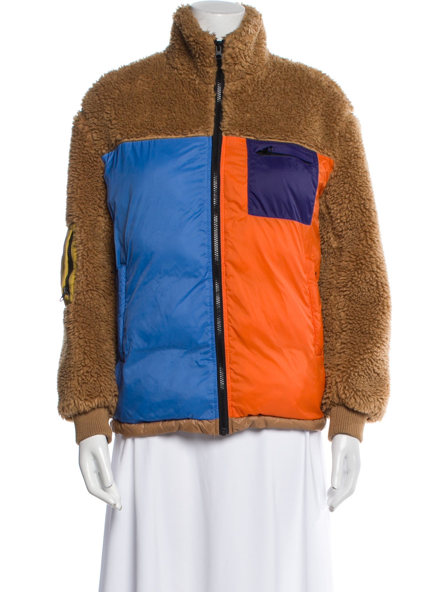 Kule Colorblock Pattern Coat