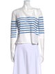 Kule Striped Bateau Neckline Crop Top