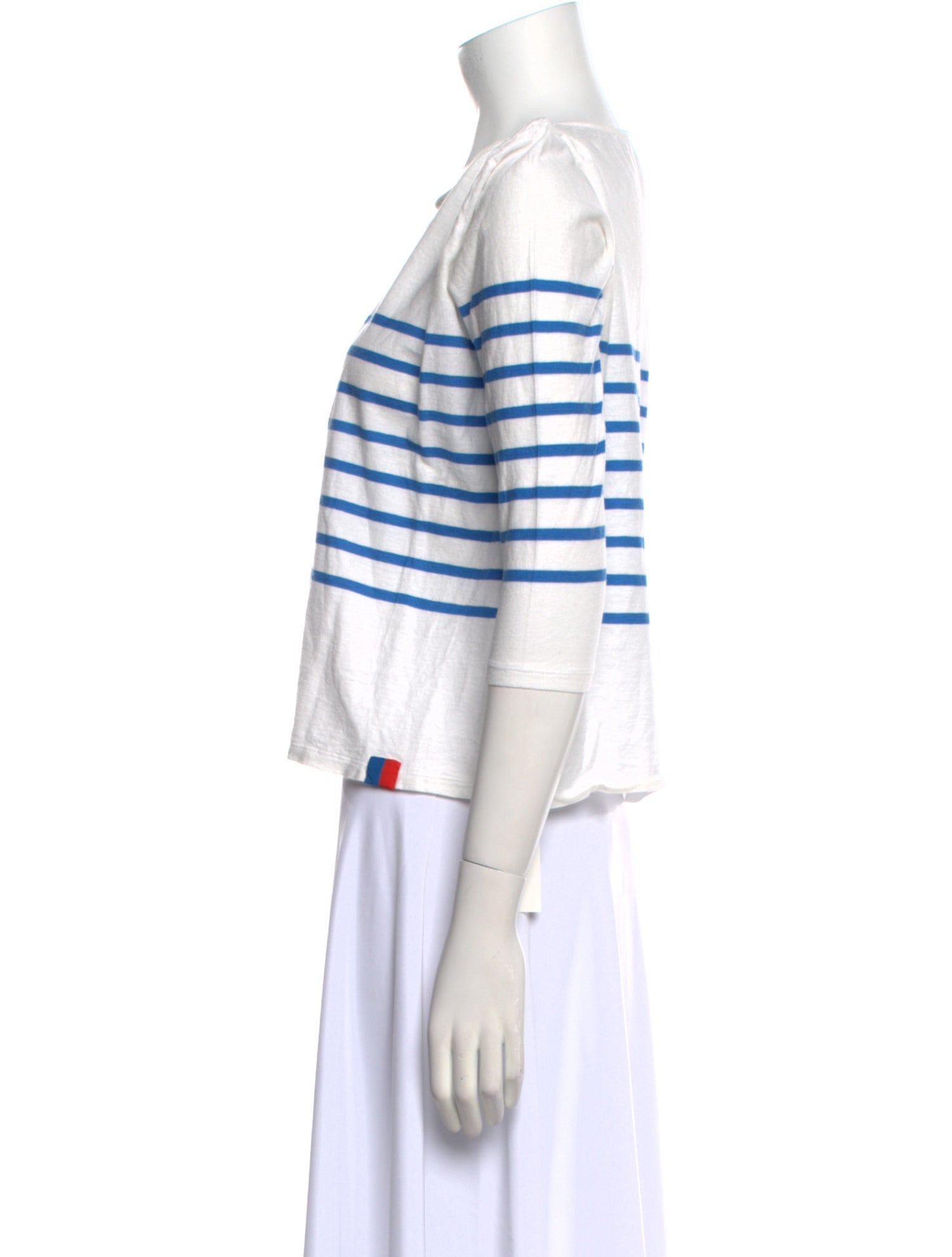 Kule Striped Bateau Neckline Crop Top