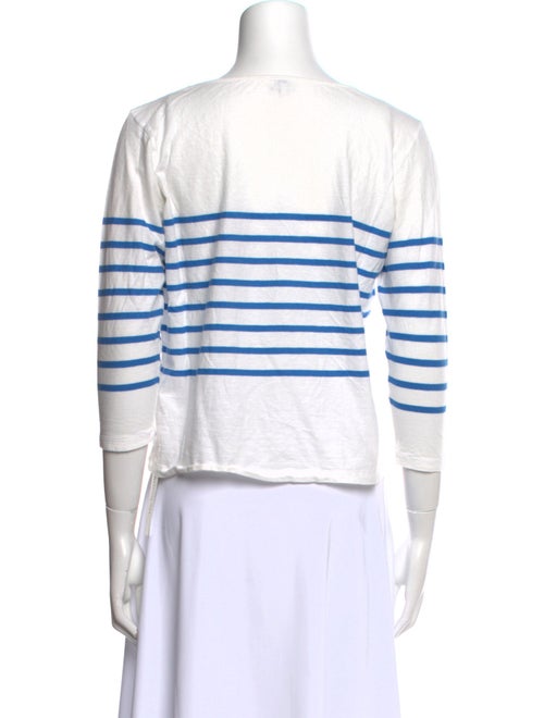 Kule Striped Bateau Neckline Crop Top