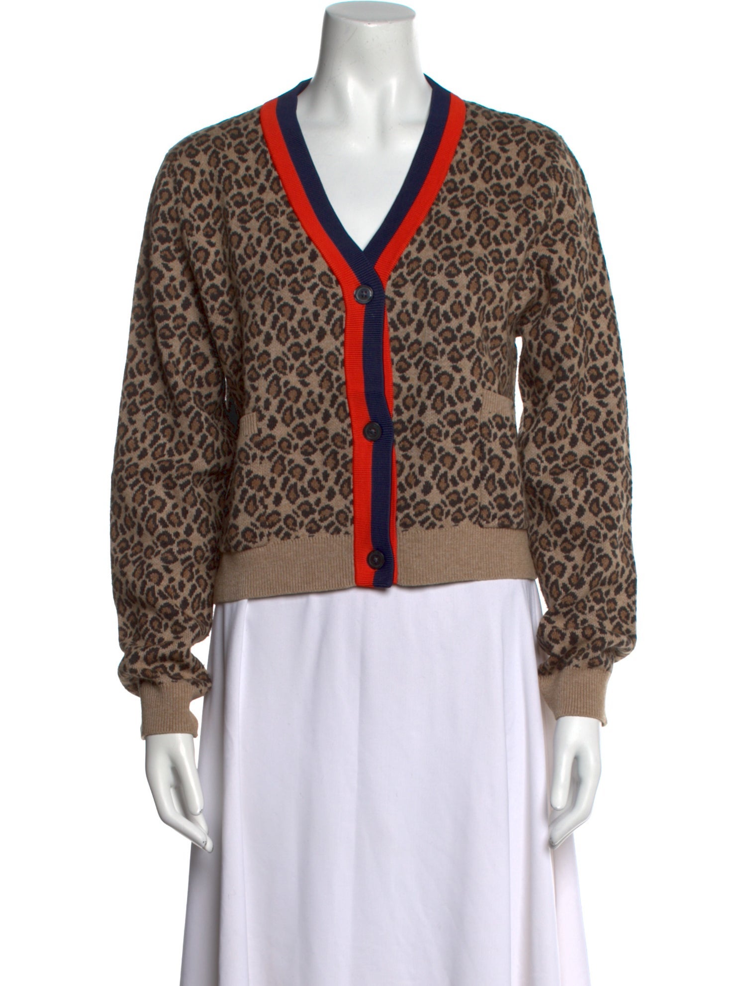 Kule Animal Print V-Neck Sweater