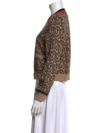 Kule Animal Print V-Neck Sweater