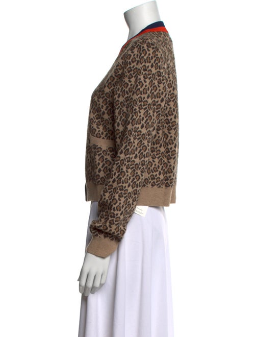 Kule Animal Print V-Neck Sweater