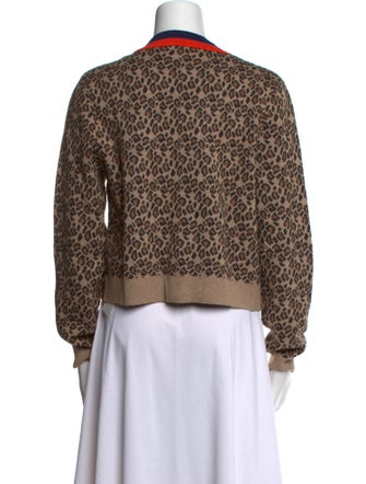 Kule Animal Print V-Neck Sweater