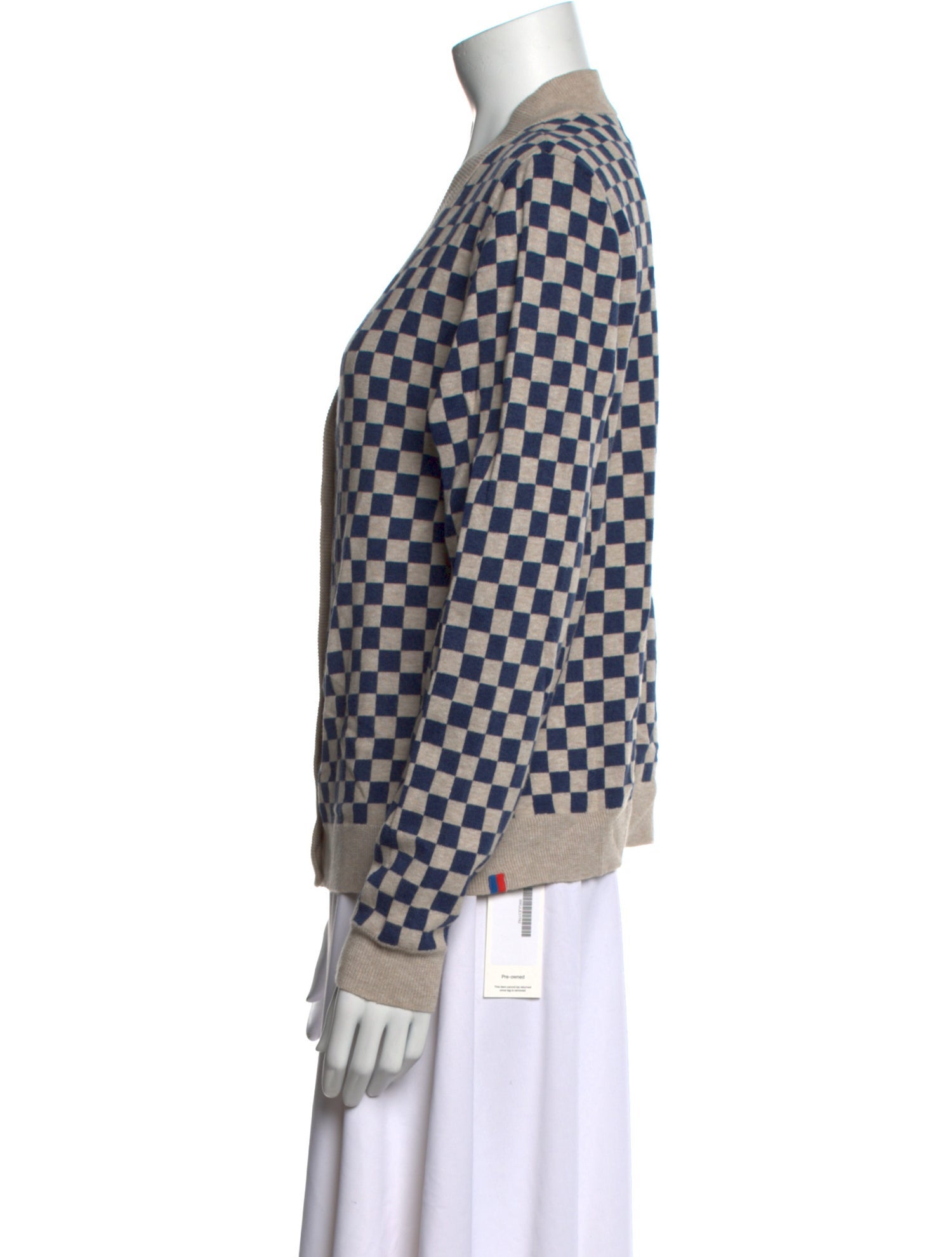 Kule Plaid Print V-Neck Sweater