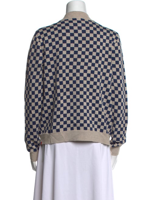 Kule Plaid Print V-Neck Sweater