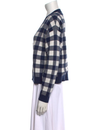 Kule Plaid Print V-Neck Sweater