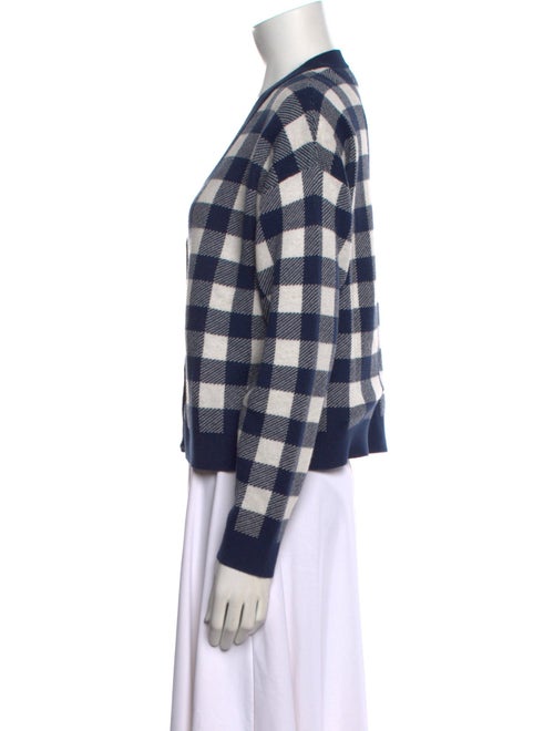 Kule Plaid Print V-Neck Sweater