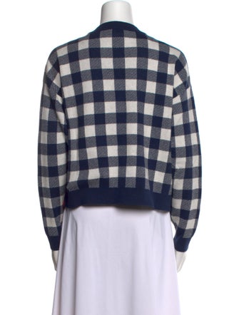 Kule Plaid Print V-Neck Sweater