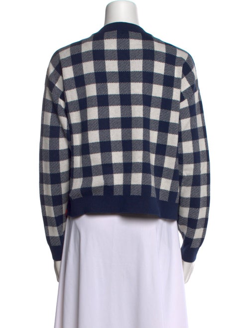 Kule Plaid Print V-Neck Sweater