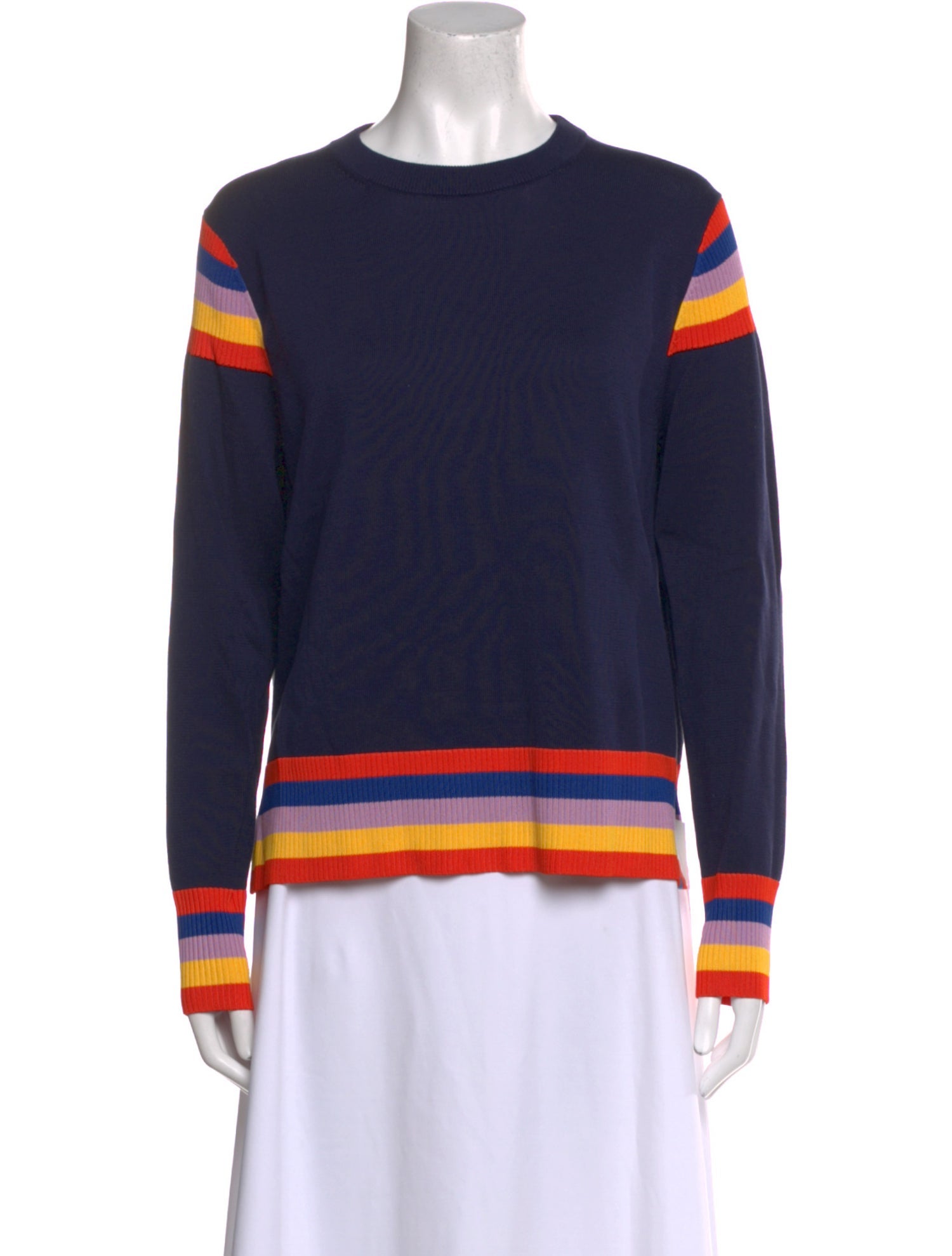 Kule Striped Crew Neck Sweater