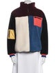 Kule Colorblock Pattern Faux Fur Jacket