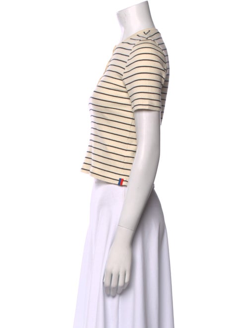 Kule Striped Crew Neck Crop Top