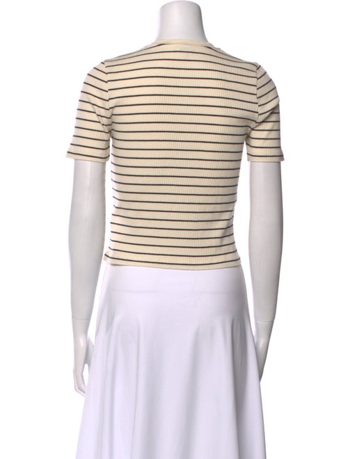 Kule Striped Crew Neck Crop Top