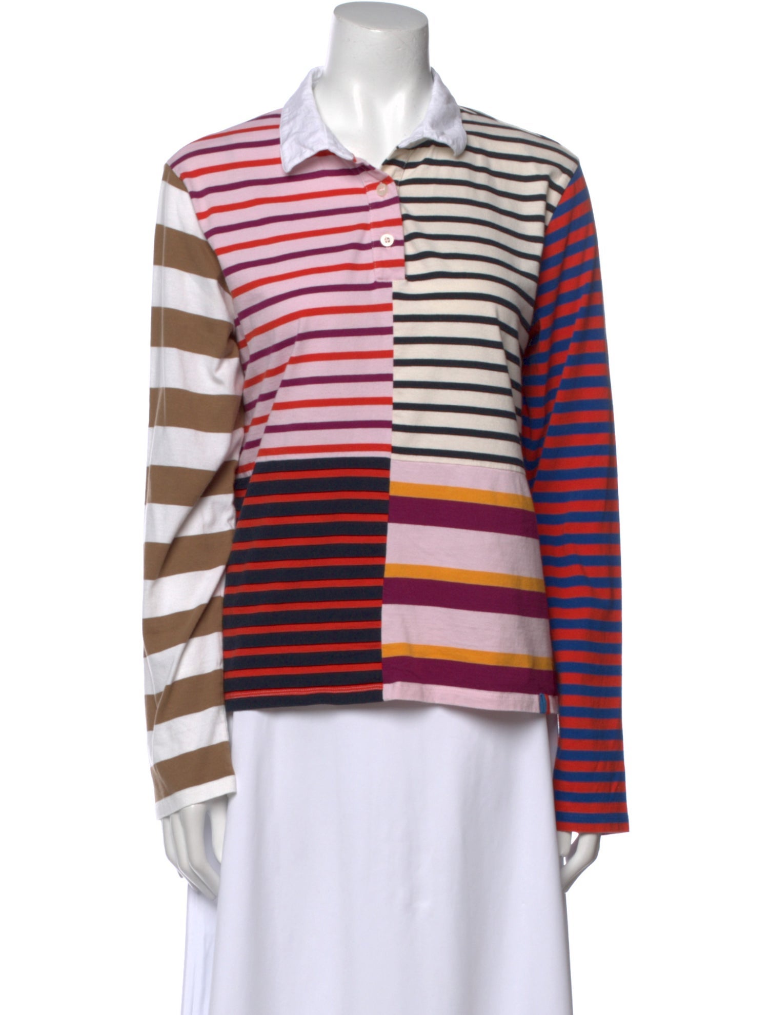 Kule Striped Long Sleeve Polo