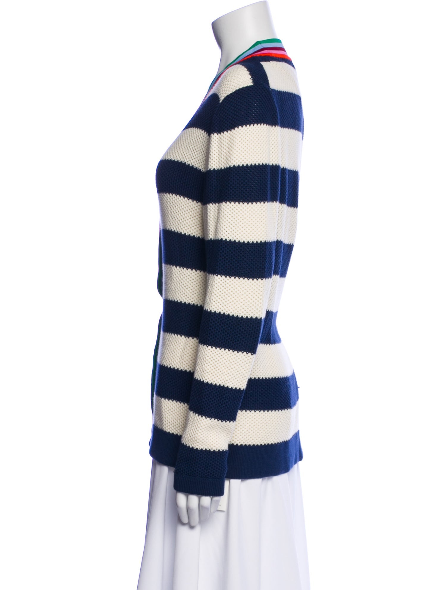 Kule Striped V-Neck Sweater